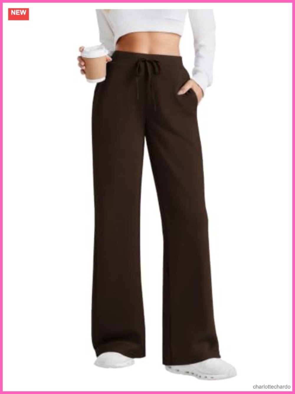 Wide Leg High Waist Sweatpants Lounge Yoga Pants Pockets
